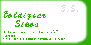 boldizsar sipos business card
